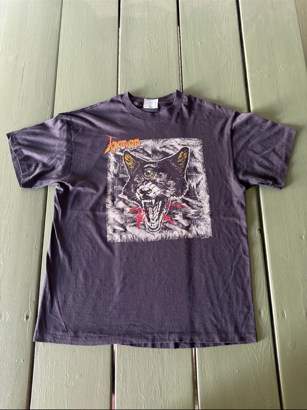 Vintage 80s Venom Welcome To Hell Rock Metal Punk  Band T-shirt Large
